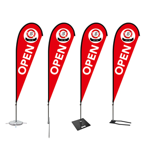 Bandiera a Goccia Promozionale Ecologica per Esterni, Stampa Fronte-Retro, 2M 3M 4M 5M, Bandiera a Goccia Personalizzata Resistente - Product Image 4