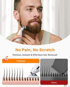 <span class=keywords><strong>Kit</strong></span> de tondeuse à <span class=keywords><strong>barbe</strong></span> et poils de nez amélioré 2026, tondeuse électrique tout-en-un 12-en-1 avec peigne rotatif, rasoir corporel de voyage, blanc (Pack) - Product Image 5