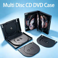 Boîte de rangement DVD multi-disques SUNSHING 27mm 33mm 35mm avec plateau rabattable double face, vente en gros, boîte vide pour DVD, couverture CD DVD