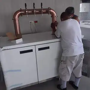 1.5m bar 4 musluk fıçısı buzdolabı, büyük kegerator 8 fıçı soğutucu bira dağıtıcılar