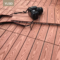 Dalles de terrasse en composite bois-plastique (WPC) étanches, à emboîtement, pour intérieur et extérieur, 300*300mm, vente en gros