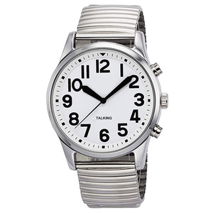 Reloj parlante XL para hombre, con números grandes y esfera negra, para personas con discapacidad visual, ciegas o mayores - Product Image 1