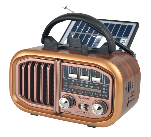 Retro Solar RX-BT628 RX-BT618 RX-BT638 Portable Multi-Function Three-Band Radio Card Ser for Sports & Entertainment Wholesale