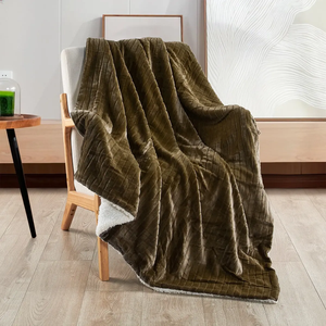 Manta de Felpa Tipo Waffle de 127x152cm, Súper Suave, Cálida y Acolchada, de Microfibra de Poliéster, para Sofá, Cama o Sillón - Product Image 1