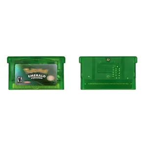 خرطوشة ألعاب فيديو عالية الجودة بطاقة تحكم بوك مو بطاقة ألعاب زمردية روبي أحمر نار أوراق خضراء ياقوتية لـ GBA SP NDSL