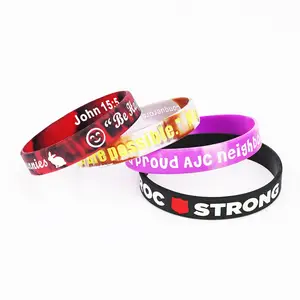Customized Dye Sublimation Printing Concave And Convex Process Active Waterproof Silicone Wristband