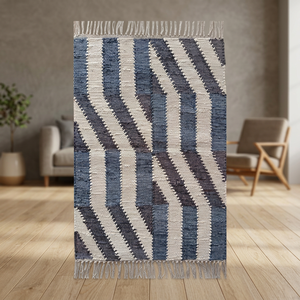 Indian Wholesale Rectangle Braided Floor Carpet Handmade Natural Cotton <b>Puzzle</b> Pattern Rug for Home Living Room and Bedroom Use - Product Image 4