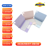 Clavier magnétique RGB pliable sans fil en alliage d'aluminium fin avec pavé tactile pour iPad Air 10,9" / 11" et iPad Pro 11" (ODM/OEM)