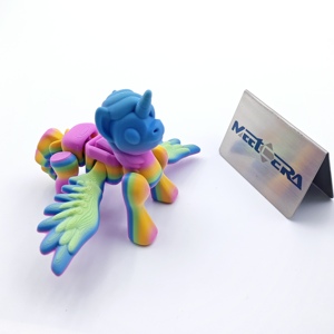 Figurine de Pégase Articulée en PLA Imprimée en 3D Flexible, Relaxation Consciente, Cadeau Licorne Arc-en-ciel, Décoration Maison et Bureau, Usinage Gravé - Product Image 4