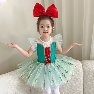 Vestito Elsa <span class=keywords><strong>Anna</strong></span> Tutu per bambine Costume da principessa per bambini Jasmine Alice Belle Bowknot carnevale vestito Halloween Deluxe vestiti - Product Image 6