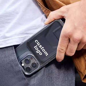 Accessorio per cellulare magnetico personalizzato con clip per carta d'identità in pelle sintetica adatto per portafogli magnetici di <span class=keywords><strong>iPhone</strong></span> 16 15 <span class=keywords><strong>14</strong></span> Pro Max - Product Image 2