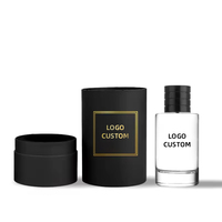 Vente en gros de flacons de parfum en verre transparent vides de 30 ml et 100 ml avec pompe pulvérisatrice et couvercle, impression de logo personnalisée pour les marques de parfums