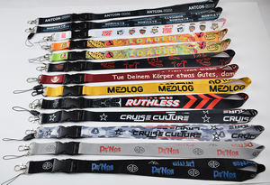 सिल्क स्क्रीन प्रिंटिंग ऑफसेट के साथ व्यक्तिगत पॉलिएस्टर कुंजी लानीर्ड कार्ड धारक - Product Image 2