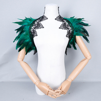 Chal de Plumas Gótico Unisex, Suave, Cosido a Mano, Color Personalizado, Talla Personalizada, para Bodas, Pasarela, Cosplay, Halloween, Fiestas de Baile