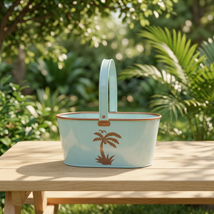 Seau en fer galvanisé émaillé - Product Image 2