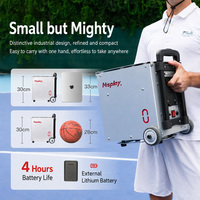 NISPLAY N0 Machine à balles de tennis portable et compacte, contrôle par application, capacité de 60+ balles, pour entraînement en intérieur, extérieur et à domicile