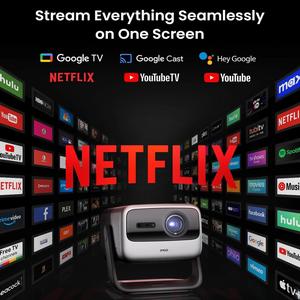 JmGO เครื่องฉายเลเซอร์4K N1S 4K พร้อม Google TV 3300 ISO Lumens HDR10โฮมเธียเตอร์อัจฉริยะการเล่นเกม240Hz - Product Image 4