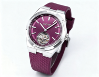 Nouvelle Montre Homme 2026 Rouge Vin de Luxe avec Cadran et Bracelet, Formelle Haut de Gamme, Tourbillon Automatique Mécanique à Réserve de Marche, Qualité Supérieure