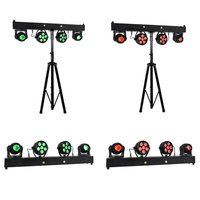 4in1 DJ lumières avec support scène fête barre lumineuse ensemble LED Par stroboscope UV son activé éclairage pour Disco mariage église bande