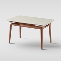 Chaises de salle à manger en bois massif de style nordique du milieu du siècle, revêtement en cuir, mobilier minimaliste de luxe pour restaurant et maison