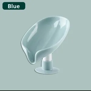 Support à <span class=keywords><strong>Savon</strong></span> Créatif et Tendance en Forme de Feuille de Lotus en Plastique avec <span class=keywords><strong>Ventouse</strong></span>, Sans Perçage, pour Salle de Bain, avec Drainage - Product Image 4