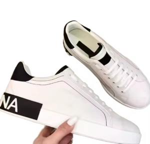 Zapatillas de Piel Auténtica de Alta Calidad para Hombre y Mujer, Diseño de Moda, Casuales, de Lujo, para Caminar, con Suela de Goma - Product Image 1