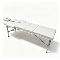 Großhandel Kosmetikstudio Tattoo Klappbare Dreiteilige Massageliege aus Edelstahl mit PU-Leder, 4 cm dicke Schaumstoffauflage, faltbar und tragbar