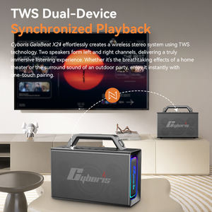 200W 便携式无线音箱卡拉 OK 机，带混音器、混音板、PA 系统、2 个 UHF 麦克风、RGB 灯 - Product Image 3