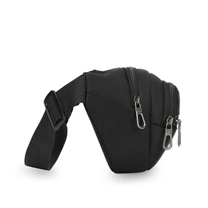 Fashion Sport Style Men's Waist <b>Bag</b> Black Multi Compartment Portable Phone Pouch Everyday Use - Product Image 4