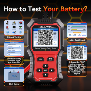 Probador de Baterías de Litio Konnwei KW371, Probador de Relés, Herramientas de Diagnóstico Automotriz, Analizador de Baterías de Auto de 12V y 24V, EFB <span class=keywords><strong>AGM</strong></span> - Product Image 4