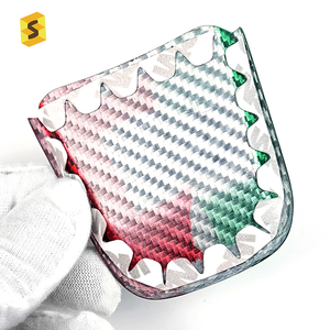 Accesorios Interiores de Fibra de Carbono Real Shasha para Fiat, Piezas Inferiores del Volante con Bandera Italiana, para <span class=keywords><strong>Abarth</strong></span> 595 Fiat <span class=keywords><strong>500</strong></span> - Product Image 5