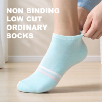 Chaussettes basses en coton doux, respirantes, avec bord élastique, ajustement confortable, légères, durables, tricotées, fines, pour usage quotidien et décontracté