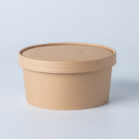 Bol à salade Poke jetable de 750 ml, 140 cal, à double paroi, recyclable, en papier kraft, imperméable, avec impression personnalisée du logo