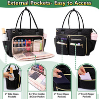Vente chaude Grande Capacité Multifonctionnel Enseignant Porte-Documents Casual Étanche Fourre-Tout Deux Portable De Poche Ordinateur Portable Sacs Polyester