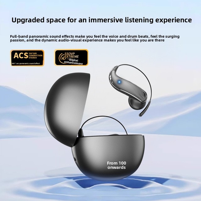 For for 6.1 Ear-hook AI Translation Headphones In-ear Wireless Open-ear Design IPX5 Waterproof Wireless Charging