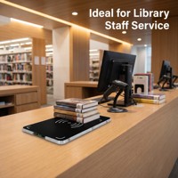 Tablette pour poste de travail de bibliothécaire, pour le personnel de bibliothèque, HF RFID