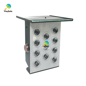 Luci di Segnalazione a <span class=keywords><strong>LED</strong></span> per Guardrail ad Alta Luminosità e Intensità, Riflettenti Prismatiche, Lampeggianti Sincronicamente, Alimentate a Energia Solare, in Alluminio - Product Image 5