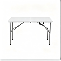 Table à manger pliante portable de haute qualité, moderne, légère, blanche, tables pliantes de camping pour événements