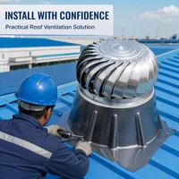 Ventilateur d'extraction de toit à coque galvanisée, longue durée de vie, unité de ventilation pour l'évacuation de la chaleur dans les ateliers industriels