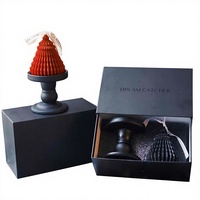 Kotak Hadiah Lilin Aromaterapi Pohon Natal Kedelai Alami dengan Wadah Kaca, Aroma Blackberry, Raspberry, dan Basil yang Manis
