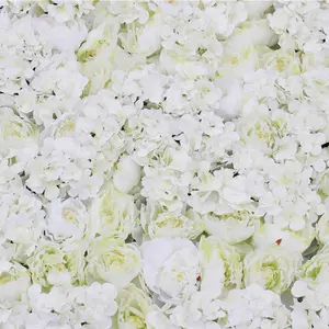 Dresseup — tapis mural de fleurs, modèle de roses, hortensia, pivoines vertes, ivoire, pour mariage, fête, arrière-plan, décoration, usine de couleurs, vente en gros