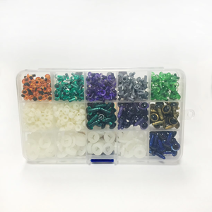 330 pezzo 6mm 10mm Lavatrici per occhi di sicurezza durevole per Amigurumi Doll uncinetto colorato glitterato in plastica accessorio per cucire artigianato orsacchiotto - Product Image 6