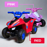 Mini Quad Électrique Rose pour Enfants, Voiture Jouet à Quatre Roues pour Bébés, Véhicule à Batterie pour Enfants de 2 à 4 Ans