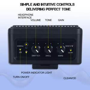 Amplificateur de guitare électrique DB WINZZ 5W Noir Compact Son puissant Accessoire d'instrument de musique - Product Image 5