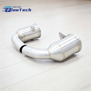 ท่อลง FlowTech ผลิตจากสแตนเลส 304 สำหรับ Porsche 992 Carrera GTS 3.0T Turbo S 3.8T แบบ Mandrel Bent High Flow Racing Pipe - Product Image 3