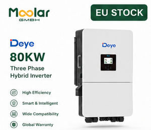 อินเวอร์เตอร์ไฮบริด Deye 80KW ขนาด 606x927x385 มม. อินเวอร์เตอร์พลังงานแสงอาทิตย์อุตสาหกรรมสามเฟส ได้รับการรับรองมาตรฐาน CE มีสินค้าในสต็อก EU - Product Image 1