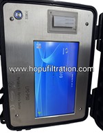 Analyseur de pureté d'huile HOPU, compteur de particules NAS ISO portable pour huile de lubrification