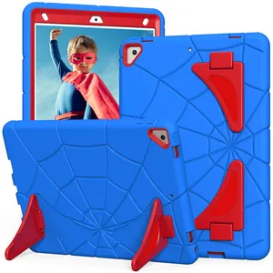 Honatop sarung Tablet untuk anak, casing pelindung penuh 2 lapis kasar standar Kickstand 9 8 ke-7 untuk iPad 10.2 2021