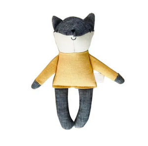 Peluche chat en tissu de coton fait main, jouet en peluche chat artisanal, jouet en peluche chat doux, cadeau pour fille, décoration de la maison, cadeau d'anniversaire - Product Image 5