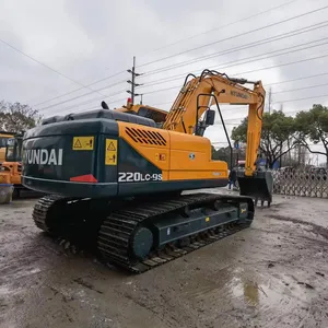 HYUNDAI used machine R220LC-9S with good condition second hand digger R220-9S in yard for sale